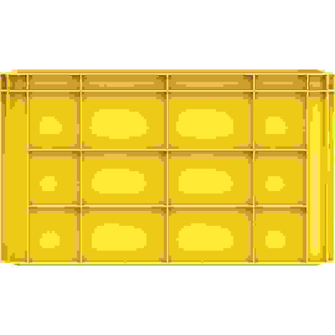 Cosmoplast Plastic Storage Crate (71.5 L, Yellow)