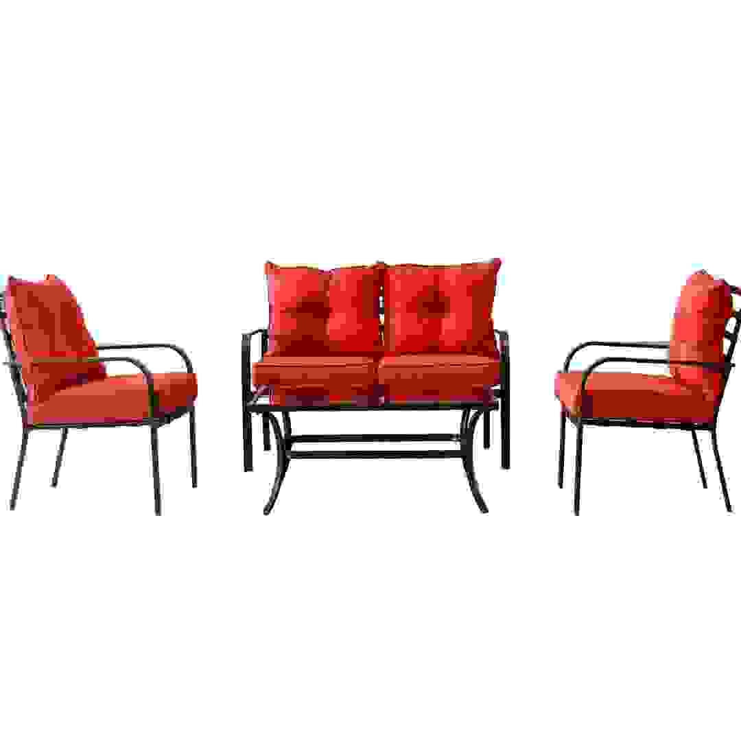 Leo 4-Seater Steel Sofa Set W/Cushions Danube Home