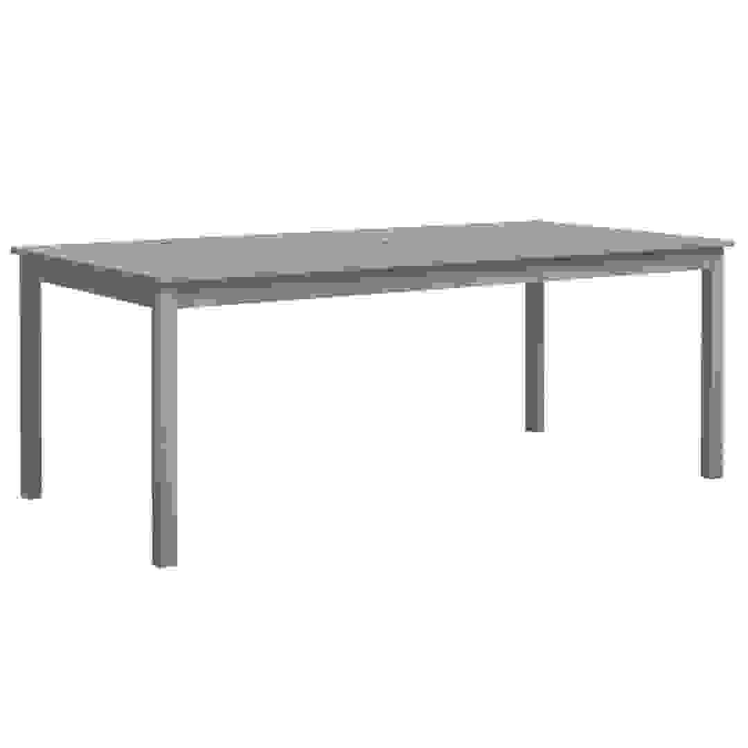 vidaXL Garden Table Grey 200x100x75 cm Solid Wood Acacia