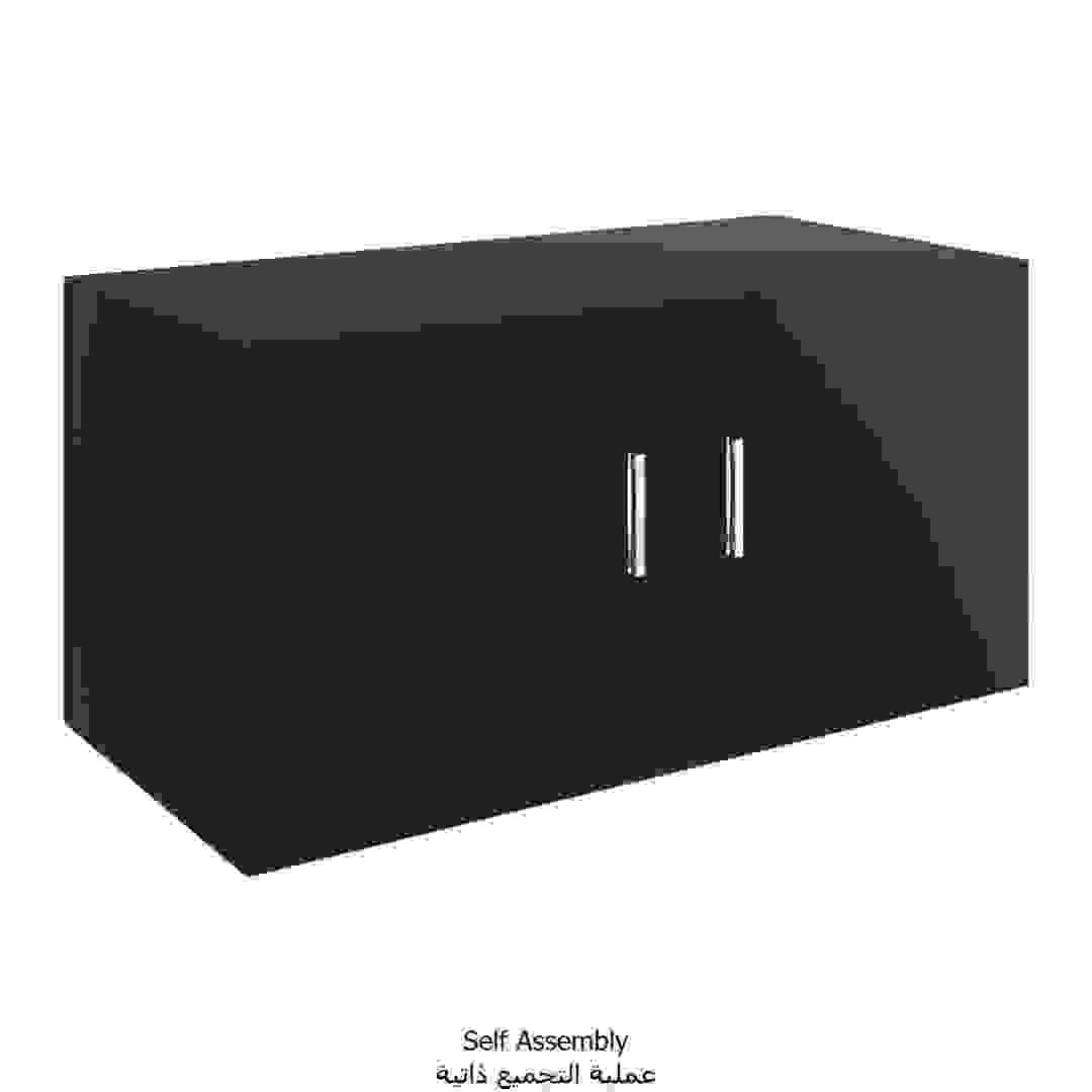 خزانة مثبتة على الحائط خشب هندسي أسود 80x39x40 سم فيدا إكس إل