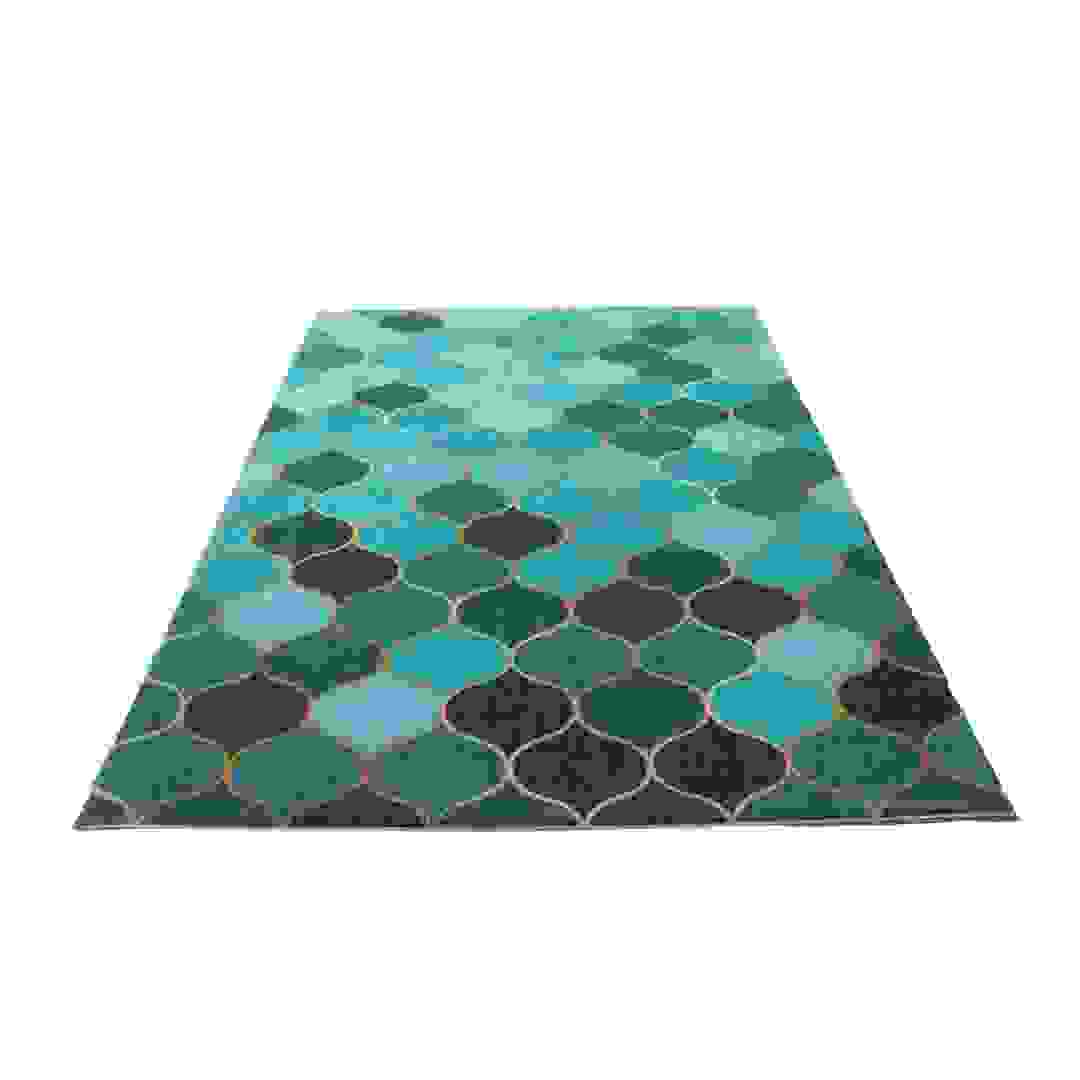 Danube Home Digital Print Microfiber Rug (200 x 300 cm, Multicolour)