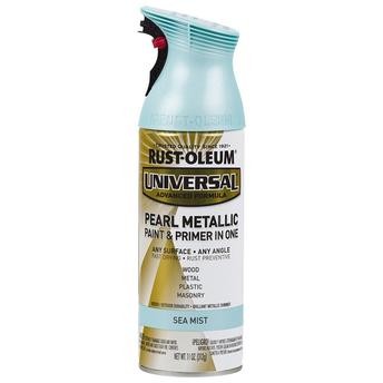 Rust-Oleum Universal Advanced Formula Pearl Metallic Paint & Primer in One (Sea Mist, 312 g)