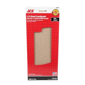 ACE 1/2 Sheet Sandpaper (5 Sheets, 114 x 279 mm)