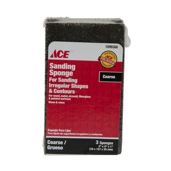 ACE Jumbo Sponge Coarse (7.6 x 12.7 x 2.5 cm, Pack of 3)