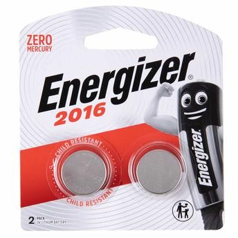 Energizer 2016 3V Coin Lithium Batteries (2 pcs)