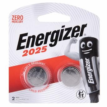 Energizer 2025 3V Coin Lithium Batteries (2 pcs)