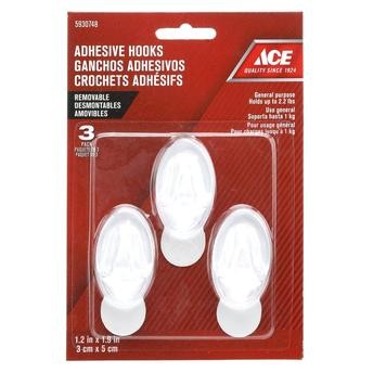 Ace Adhesive Hooks (3 x 5 cm, 3 pcs)