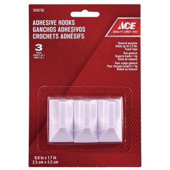Ace Adhesive Hooks (2.5 x 4.5 cm, 3 pcs)