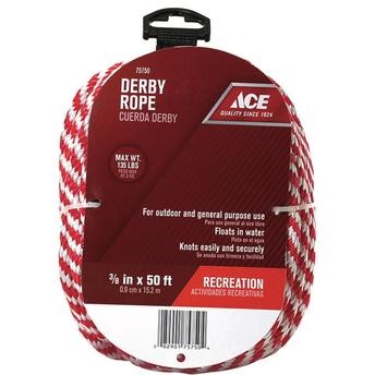 Ace Braided Derby Rope (0.9 cm x 15.24 m, Sold Per Piece)