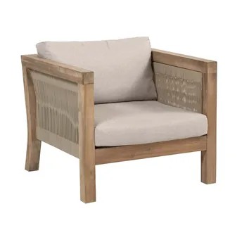 Seychelles Acacia Wood Single Sofa W/Cushions Generic (80 x 77 x 65 cm)