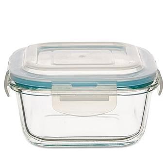 Neoflam Cloc Glass Food Container (520 ml, 13 x 13 x 5.5 cm)