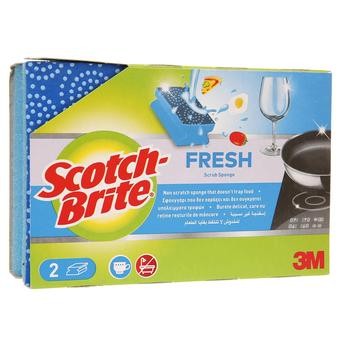 3M Scotch-Brite Fresh Non Scratch Nail Saver Sponge (2 pcs)