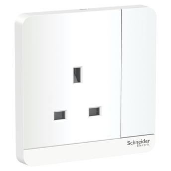 Schneider Electric AvatarOn 1 Gang Switched Socket W/ LED Indicator (8.6 x 8.6 x 3.17 cm)