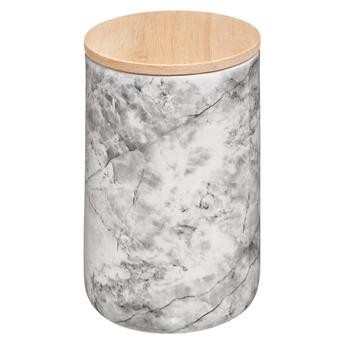 5five Stoneware Round Jar W/ Wooden Lid (820 ml)