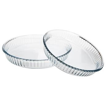 5five Glass Round Dish Set (32 x 5 cm, 2 Pc.)