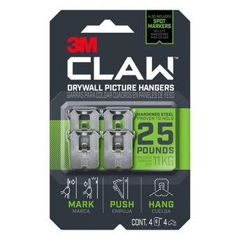 3M Claw Steel Drywall Picture Hanger Pack (4 Pc.)