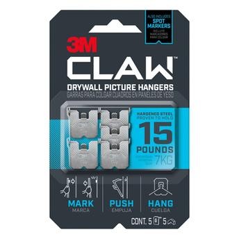 3M Claw Steel Drywall Picture Hanger Pack (5 Pc.)
