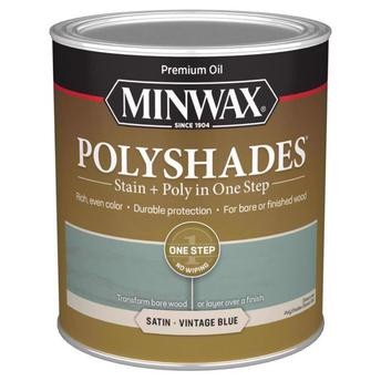 Minwax PolyShades Stain & Polyurethane Satin Finish (946 ml, Vintage Blue)