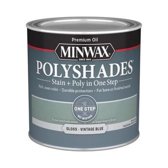 Minwax PolyShades Stain & Polyurethane Gloss Finish (237 ml, Vintage Blue)