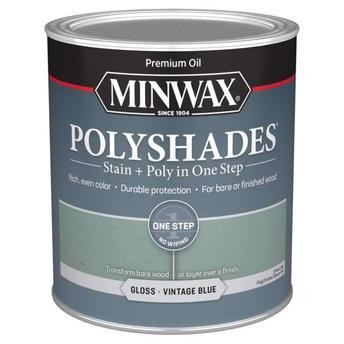 Minwax PolyShades Stain & Polyurethane Gloss Finish (946 ml, Vintage Blue)