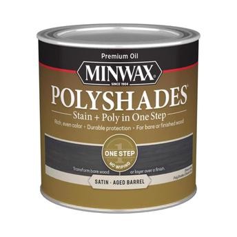 Minwax PolyShades Stain & Polyurethane Satin Finish (237 ml, Aged Barrel)