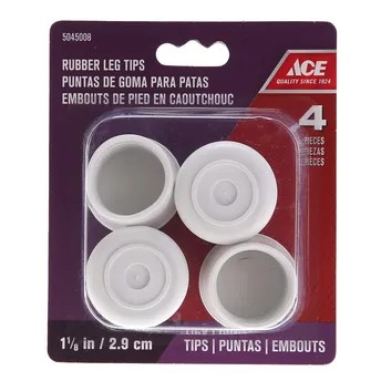 Ace Non-Slip Rubber Leg Tip (Off White, 2.85 cm, Set Of 4)