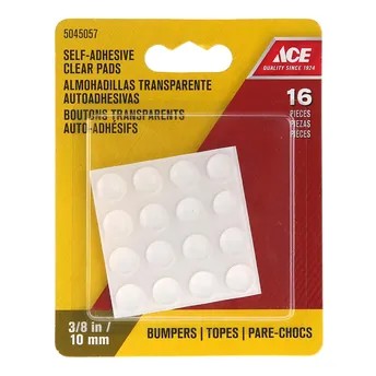 Ace Clear Round Self-Adhesive Protective Vinyl Pads (1 cm)