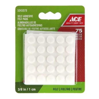 Ace Round Self-Adhesive Protective Felt Pads (0.95 cm)