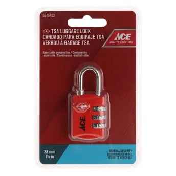 ACE 3-Dial Zinc Alloy TSA Combination Padlock (25 mm)