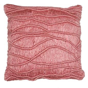 Hand-Knotted Macrame Chair Cushion (45 x 45 cm, Pink)