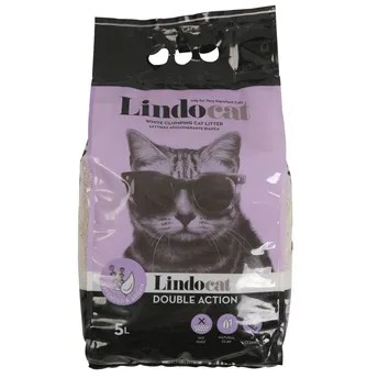 Lindocat Double Action Clumping Bentonite Cat Litter (5 L, Lavender)