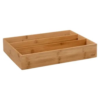 5Five Bamboo 3-Compartment Utensil Holder (28 x 38 x 7 cm)