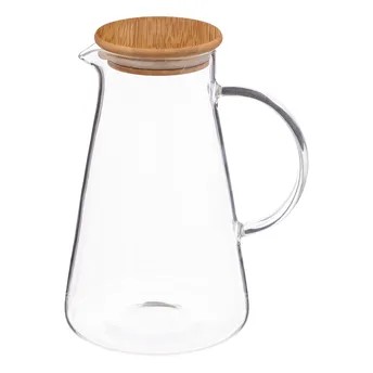 SG Glass Pitcher W/Bamboo Lid (1.5 L)