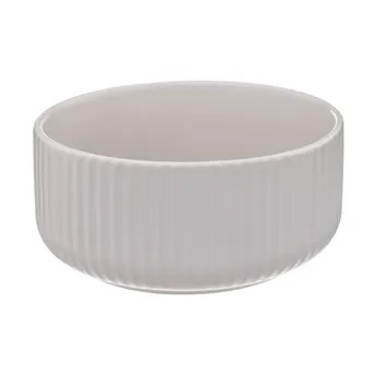 SG Ribbed Earthenware Bowl (800 ml, White)