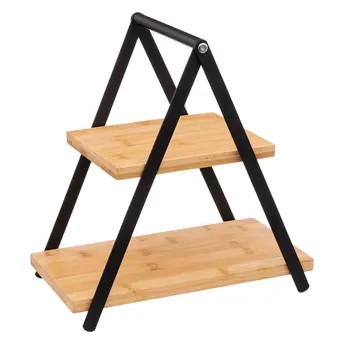SG Bamboo 2-Tier Serving Stand (28 x 15.6 x 29.3 cm)