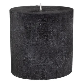 Comptoir de la Bougie Rustic Wax Pillar Candle (10 x 10 cm, Black)