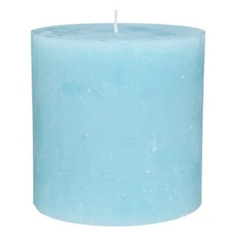 Comptoir de la Bougie Rustic Wax Pillar Candle (10 x 10 cm, Turquoise)