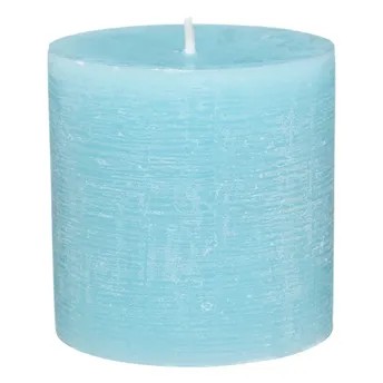 Comptoir de la Bougie Rustic Wax Pillar Candle (6.7 x 7 cm, Turquoise)