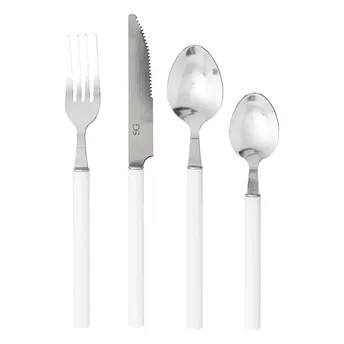 5Five Indonesie Stainless Steel Cutlery Set (24 Pc., White)