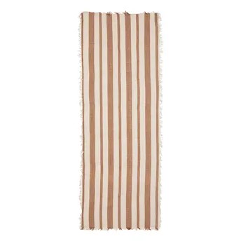 Atmosphera Cotton Polyester Mix Striped Seat Mattress (Cinnamon, 180 x 4 x 60 cm)