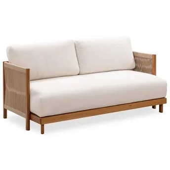 Ventura Acacia Wood 2-Seater Sofa (59 x 156 x 80 cm)