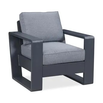 Milos Single-Seater Aluminum & Texteline Sofa (86.5 x 83.5 x 76 cm)