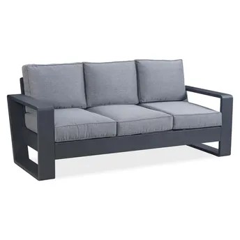 Milos 3-Seater Aluminum & Texteline Sofa (203 x 83.5 x 76 cm)