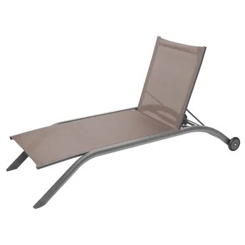 Hesperide Milenio Aluminum Sunlounger (196 x 80 x 98 cm, Hazelnut)