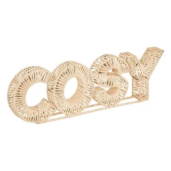 Atmosphera So Cosy Rattan Letter Décor (64 x 5 x 20 cm)