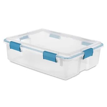 صندوق بلاستيكي مانع تسرب قابل للتكديس ستيرلايت (35.02 لتر)