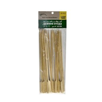 Camp Time Bamboo BBQ Sticks Pack (22 cm, 25 Pc.)