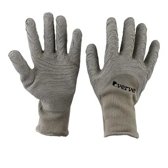 Verve Latex-Coated Polyester Gardening Gloves (Medium, Khaki)