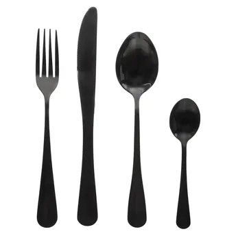 SG Shadow Stainless Steel Cutlery Set (16 Pc., Black)