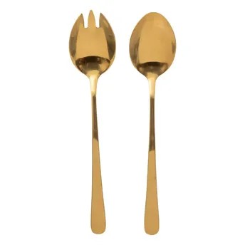 SG Stainless Steel Salad Cutlery (2 Pc., Gold)